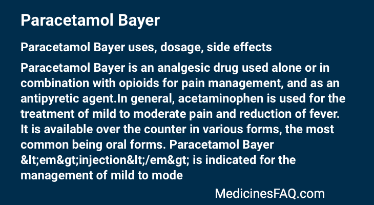 Paracetamol Bayer