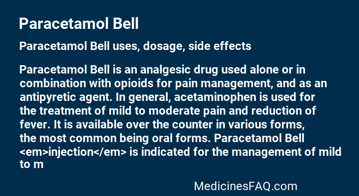 Paracetamol Bell