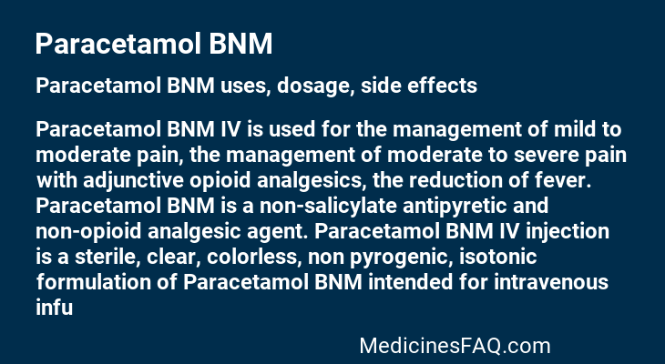 Paracetamol BNM