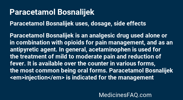 Paracetamol Bosnalijek