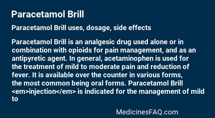 Paracetamol Brill