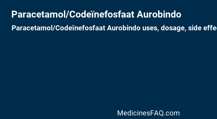Paracetamol/Codeïnefosfaat Aurobindo