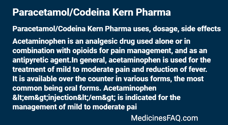 Paracetamol/Codeina Kern Pharma