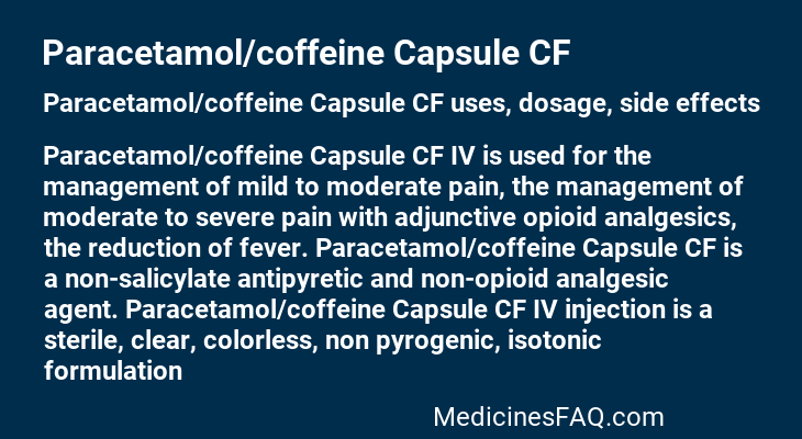 Paracetamol/coffeine Capsule CF