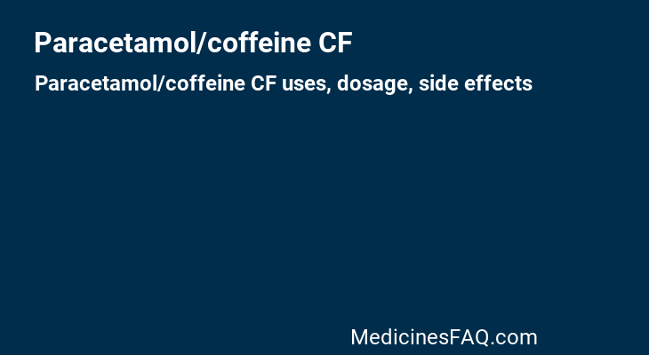 Paracetamol/coffeine CF