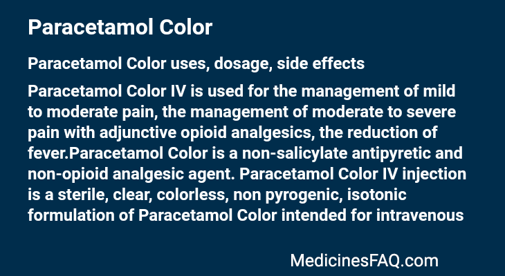 Paracetamol Color