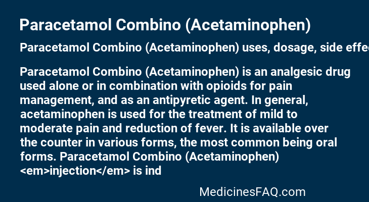 Paracetamol Combino (Acetaminophen)