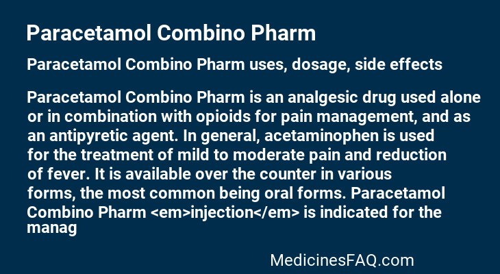 Paracetamol Combino Pharm