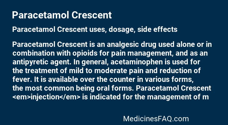 Paracetamol Crescent