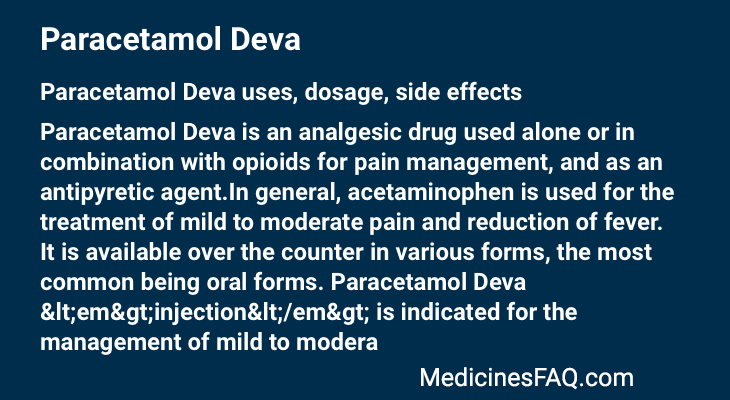 Paracetamol Deva