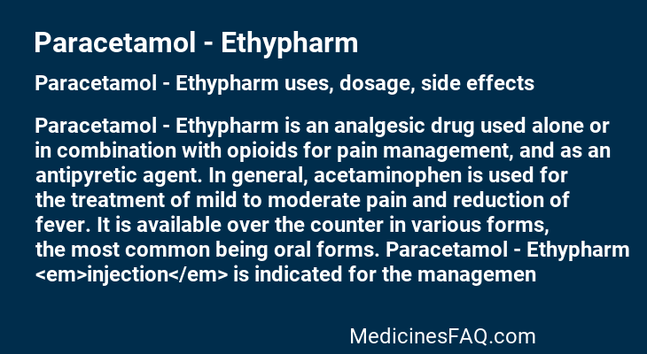 Paracetamol - Ethypharm