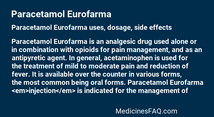 Paracetamol Eurofarma