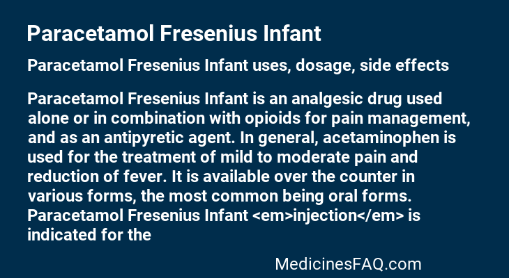 Paracetamol Fresenius Infant