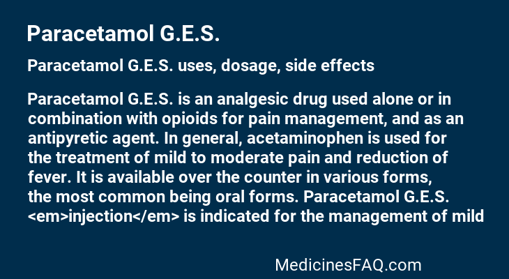 Paracetamol G.E.S.