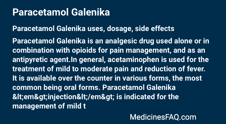 Paracetamol Galenika