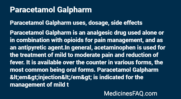 Paracetamol Galpharm
