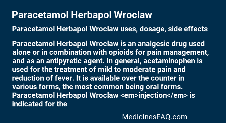 Paracetamol Herbapol Wroclaw