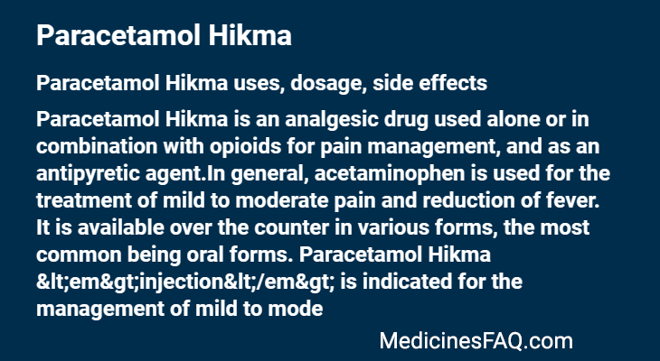 Paracetamol Hikma