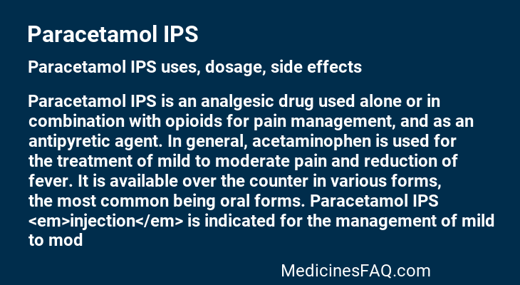 Paracetamol IPS