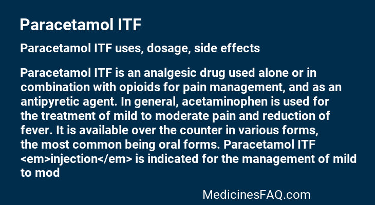 Paracetamol ITF