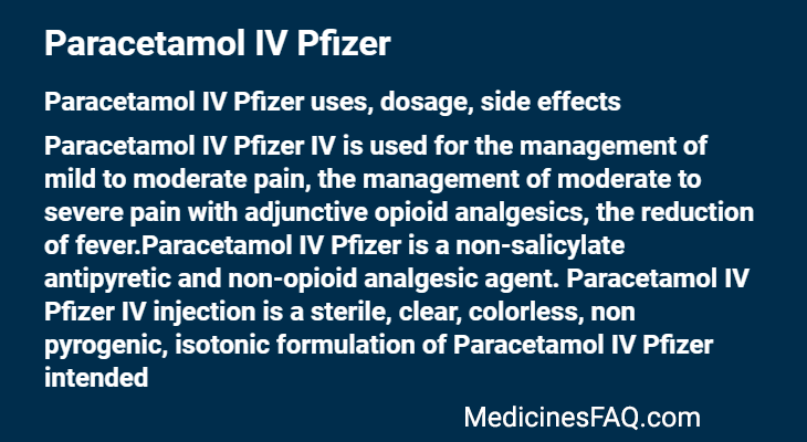 Paracetamol IV Pfizer