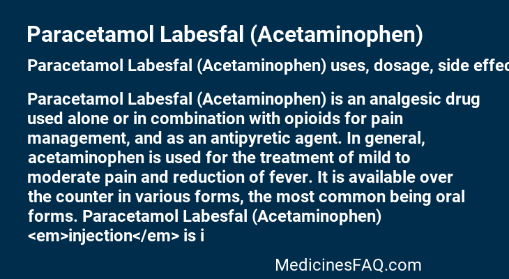 Paracetamol Labesfal (Acetaminophen)