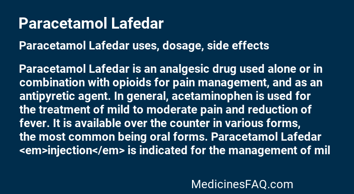 Paracetamol Lafedar