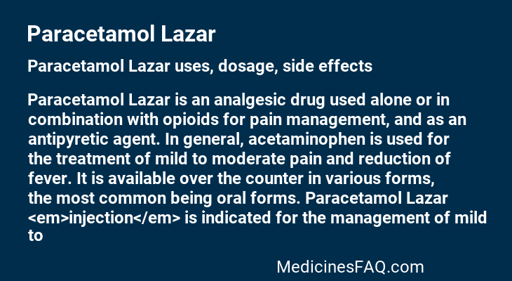 Paracetamol Lazar