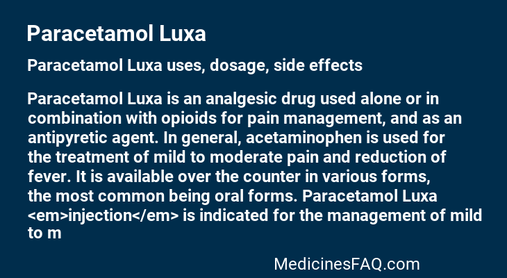 Paracetamol Luxa
