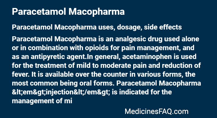 Paracetamol Macopharma