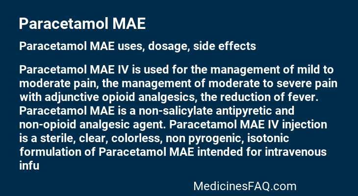 Paracetamol MAE