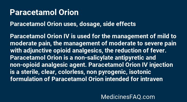 Paracetamol Orion