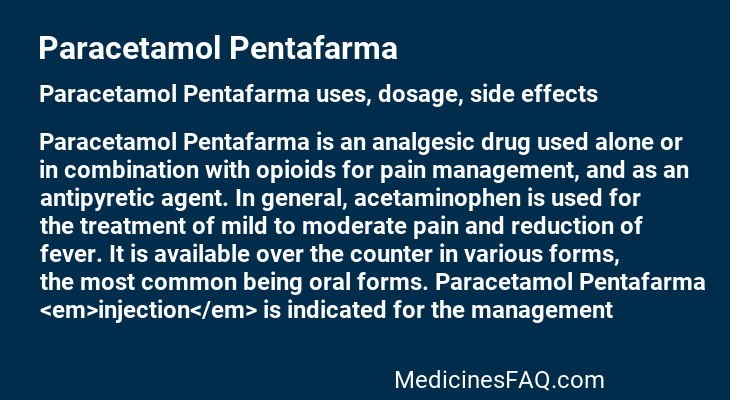Paracetamol Pentafarma