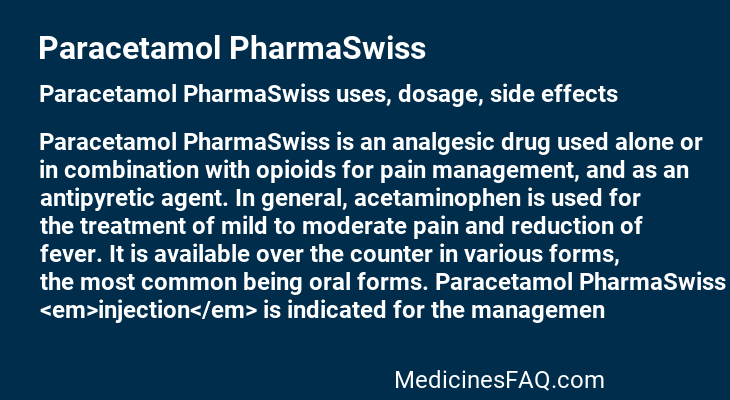 Paracetamol PharmaSwiss