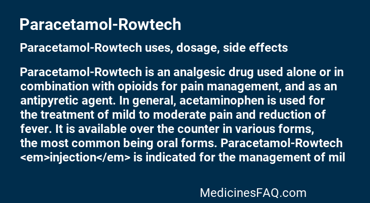 Paracetamol-Rowtech