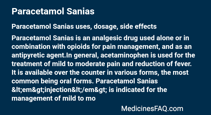 Paracetamol Sanias