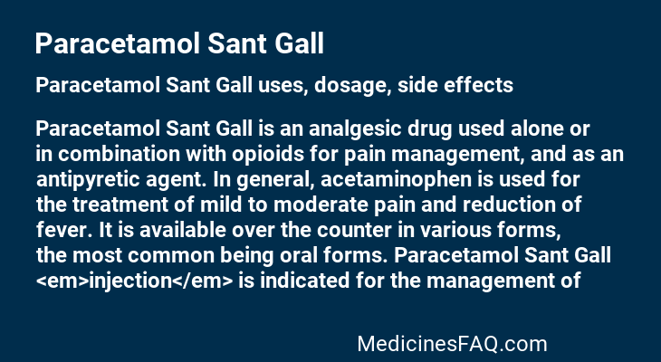 Paracetamol Sant Gall