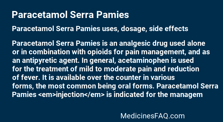 Paracetamol Serra Pamies
