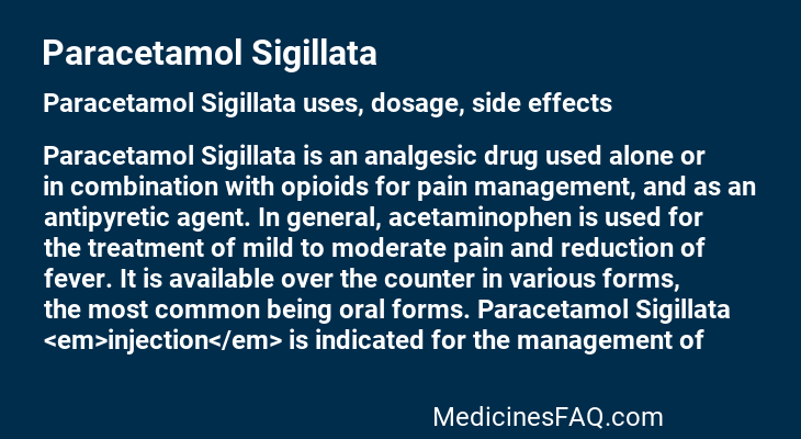 Paracetamol Sigillata