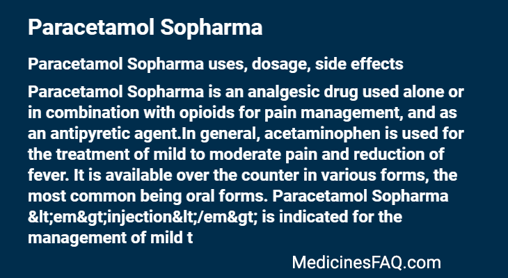 Paracetamol Sopharma