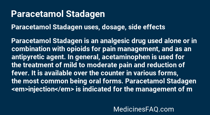 Paracetamol Stadagen