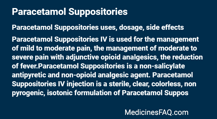 Paracetamol Suppositories
