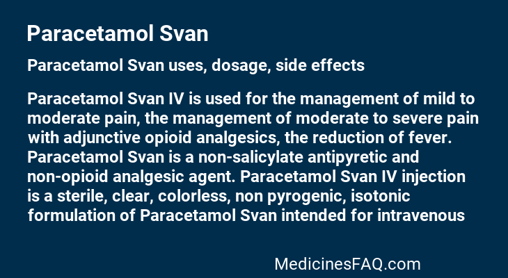 Paracetamol Svan