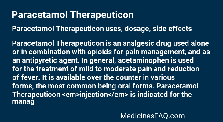 Paracetamol Therapeuticon