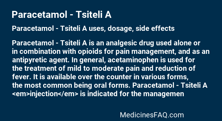 Paracetamol - Tsiteli A