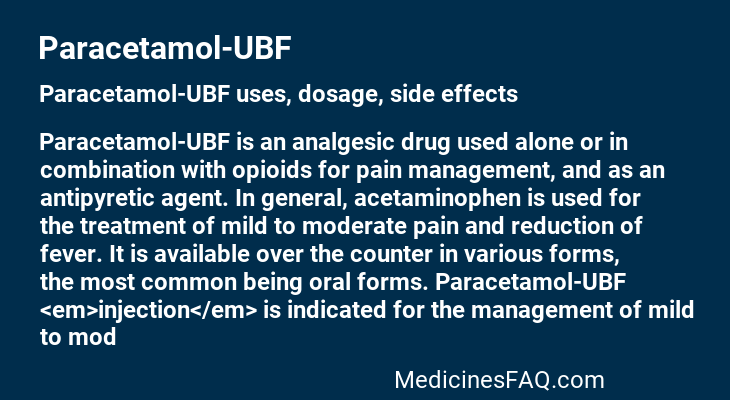 Paracetamol-UBF