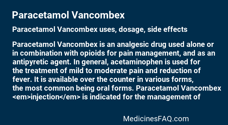 Paracetamol Vancombex