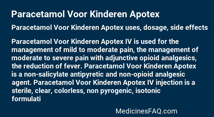 Paracetamol Voor Kinderen Apotex