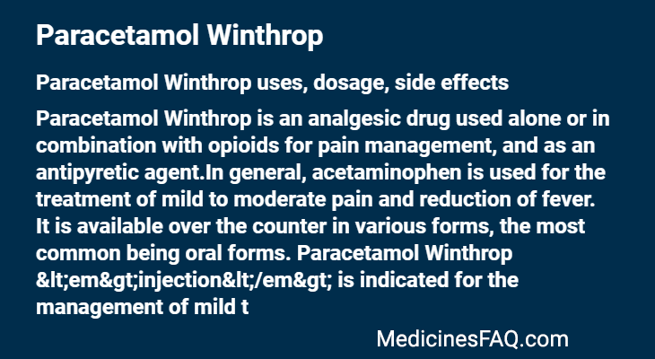 Paracetamol Winthrop