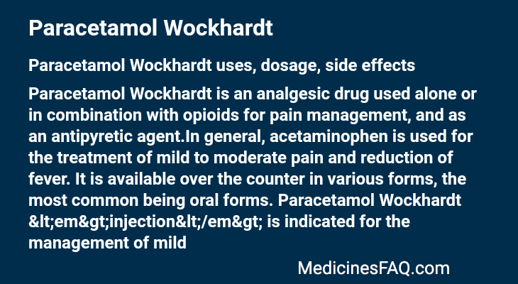 Paracetamol Wockhardt